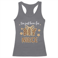 Im Just Here For My Niece Racerback Tank Top Gift For Aunt From Niece Leopard