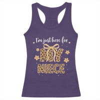 Im Just Here For My Niece Racerback Tank Top Gift For Aunt From Niece Leopard