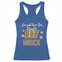 Im Just Here For My Niece Racerback Tank Top Gift For Aunt From Niece Leopard