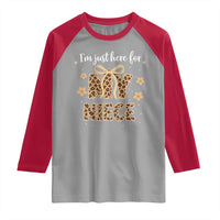 Im Just Here For My Niece Raglan Shirt Gift For Aunt From Niece Leopard