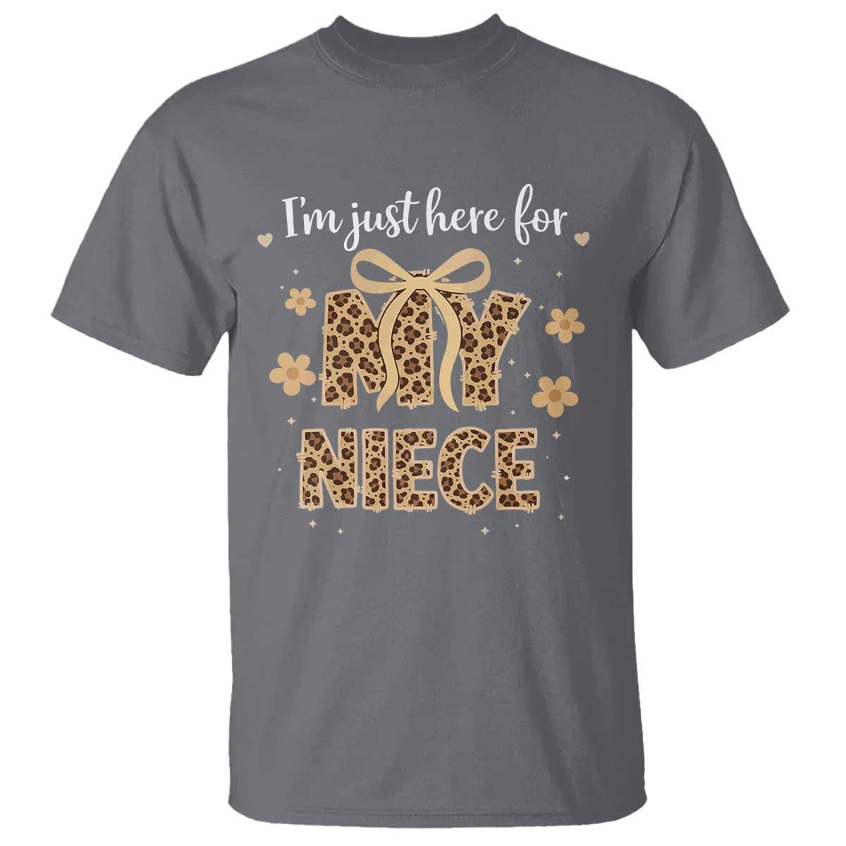 Im Just Here For My Niece T Shirt Gift For Aunt From Niece Leopard