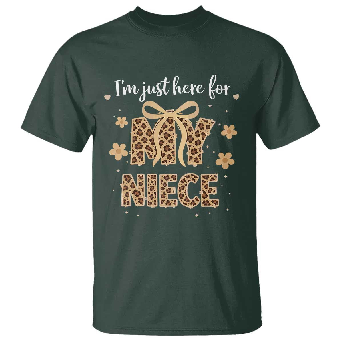 Im Just Here For My Niece T Shirt Gift For Aunt From Niece Leopard