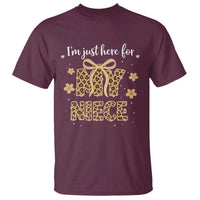 Im Just Here For My Niece T Shirt Gift For Aunt From Niece Leopard