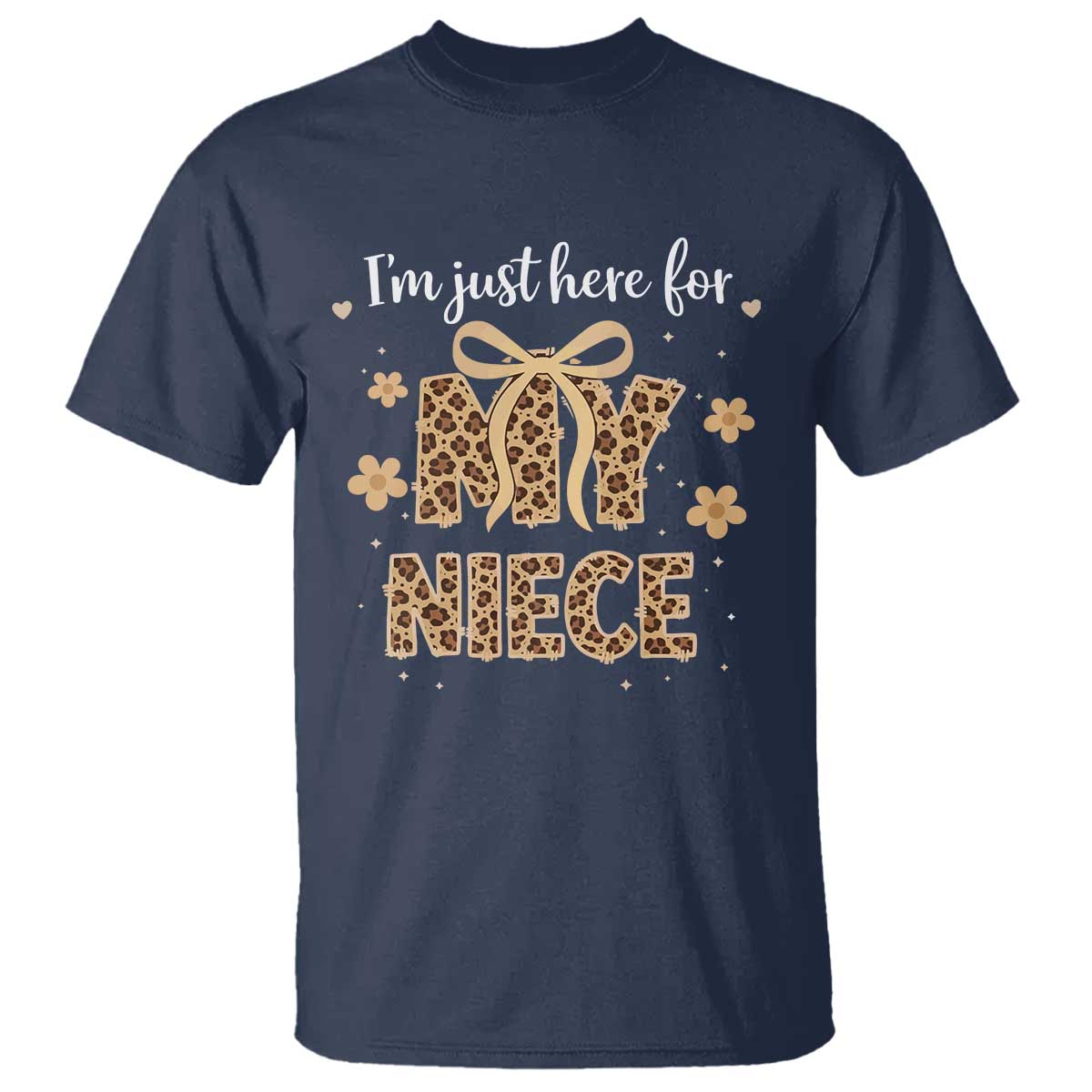Im Just Here For My Niece T Shirt Gift For Aunt From Niece Leopard