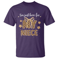 Im Just Here For My Niece T Shirt Gift For Aunt From Niece Leopard