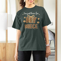 Im Just Here For My Niece T Shirt For Women Gift For Aunt From Niece Leopard
