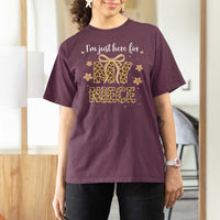 Im Just Here For My Niece T Shirt For Women Gift For Aunt From Niece Leopard