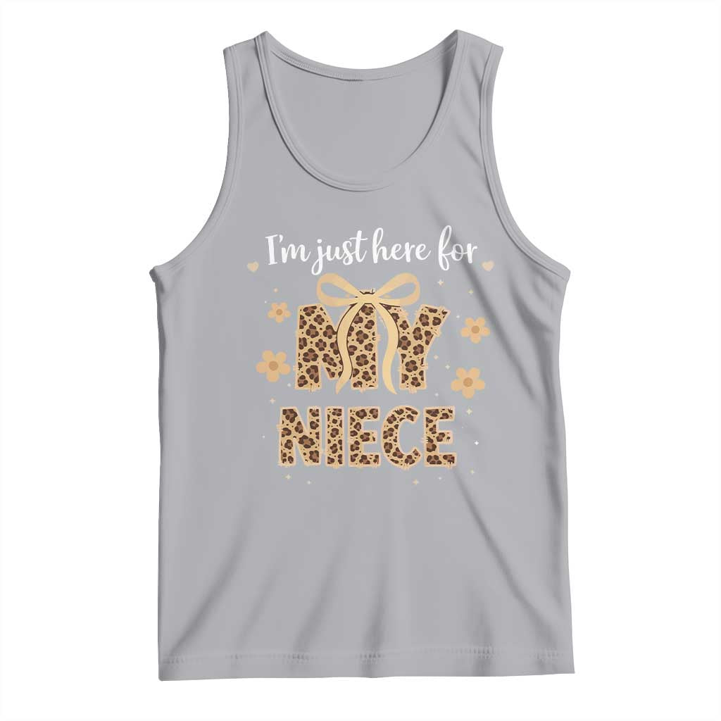 Im Just Here For My Niece Tank Top Gift For Aunt From Niece Leopard