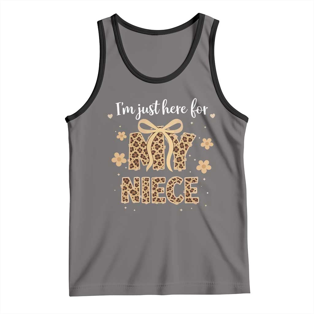 Im Just Here For My Niece Tank Top Gift For Aunt From Niece Leopard