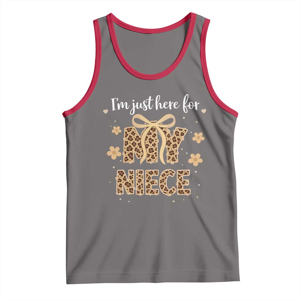 Im Just Here For My Niece Tank Top Gift For Aunt From Niece Leopard