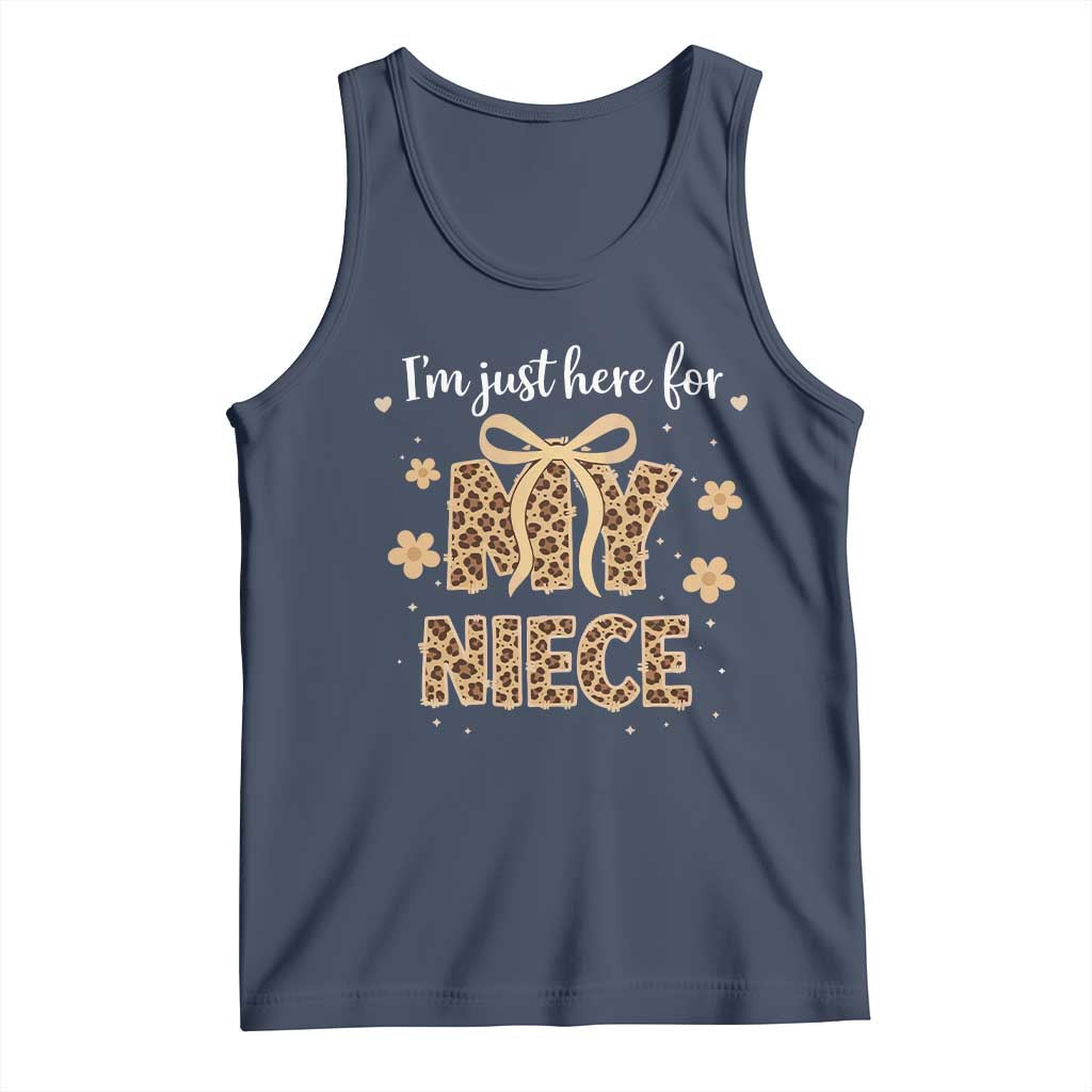 Im Just Here For My Niece Tank Top Gift For Aunt From Niece Leopard