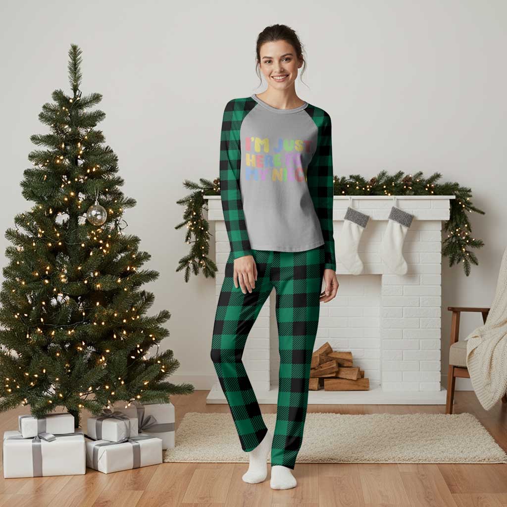 Im Just Here For My Niece Plaid Pajama Set Gift For Aunt From Niece