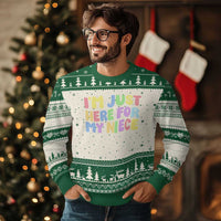 Im Just Here For My Niece Ugly Christmas Sweater Gift For Aunt From Niece