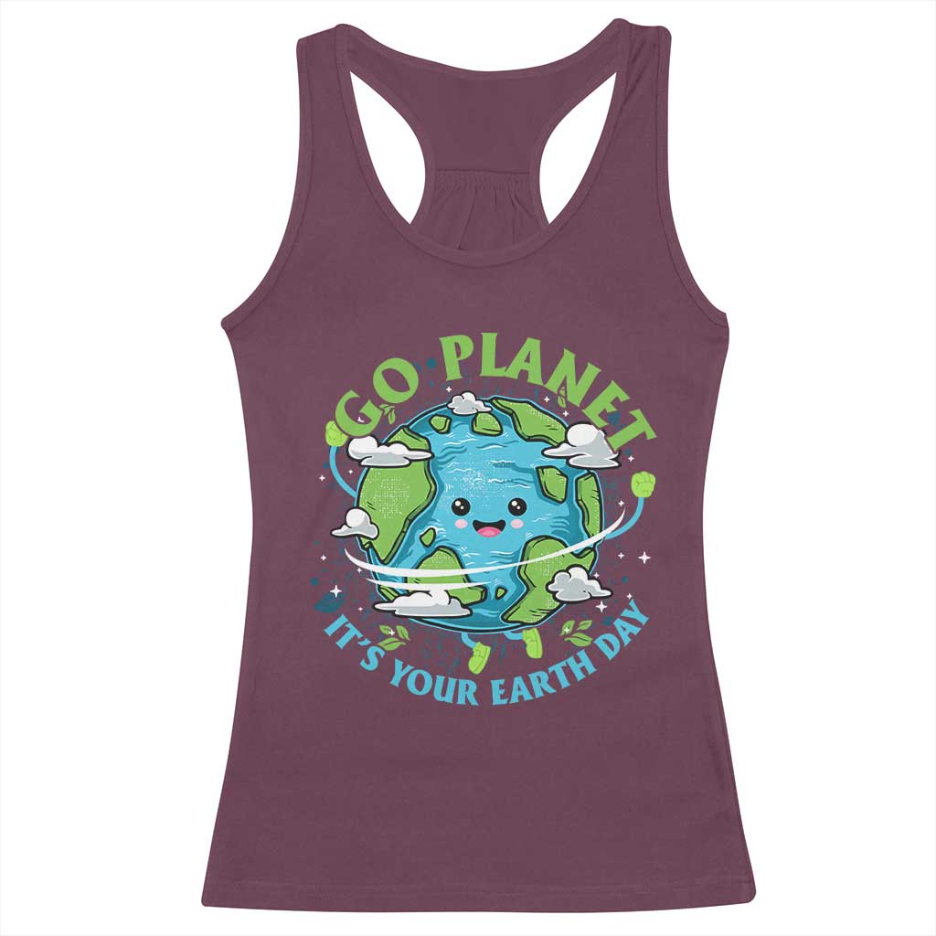 Earth Day Racerback Tank Top Save the Planet 2025