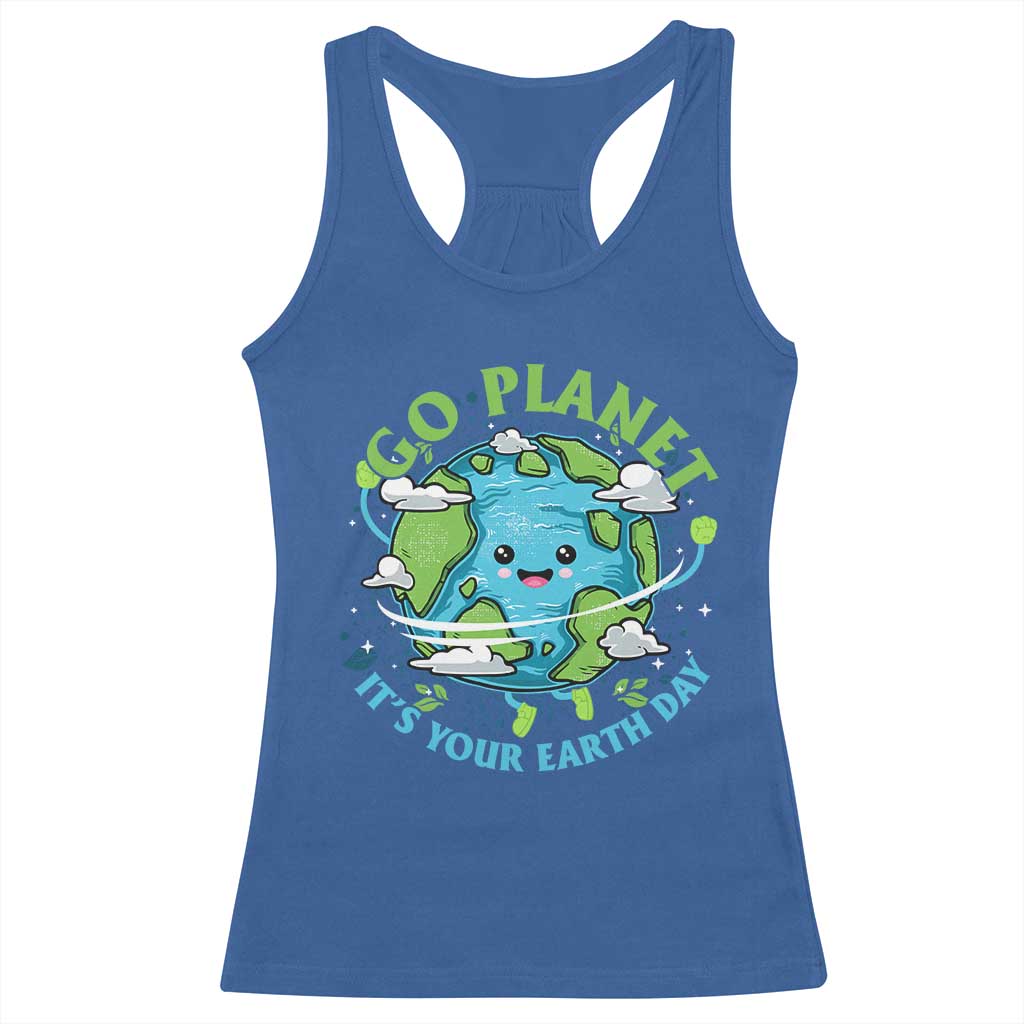 Earth Day Racerback Tank Top Save the Planet 2025