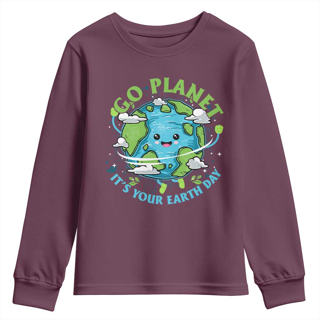 Earth Day Youth Sweatshirt Save the Planet 2025
