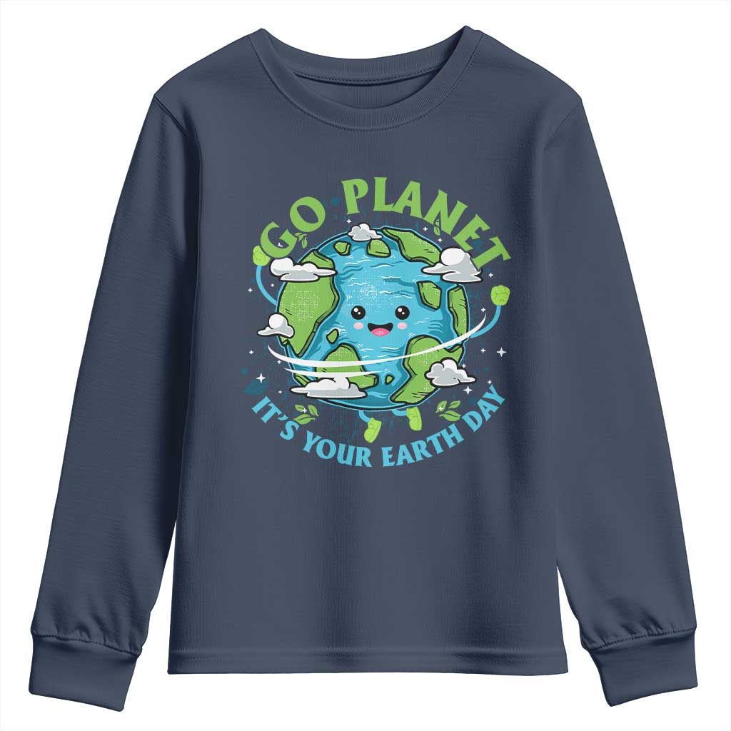Earth Day Youth Sweatshirt Save the Planet 2025