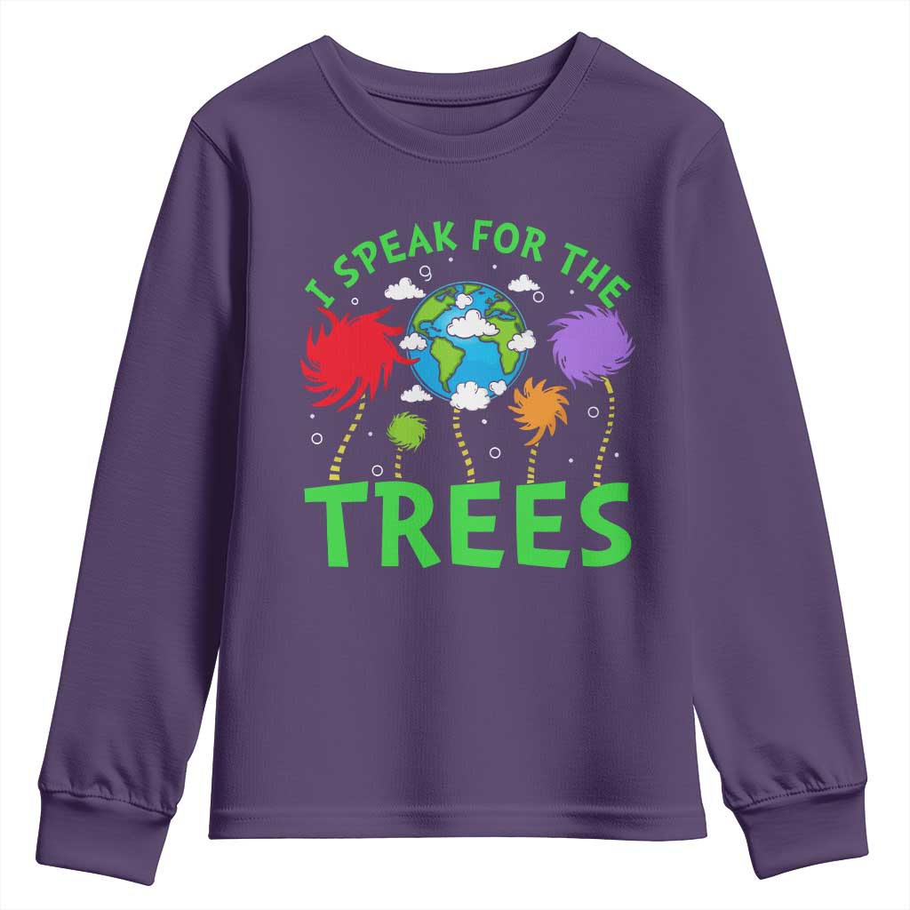 I Speak For Trees Planet Save Earth Day Youth Sweatshirt