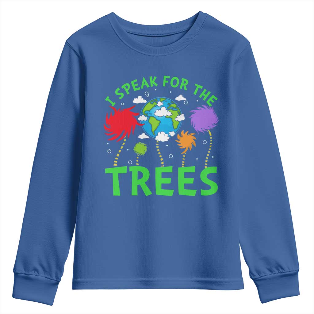 I Speak For Trees Planet Save Earth Day Youth Sweatshirt