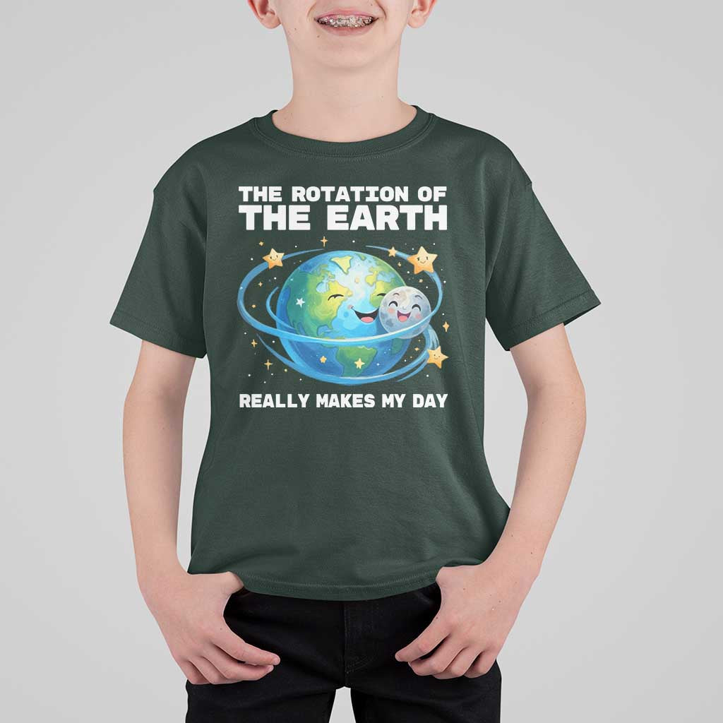 Teacher Earth Day T Shirt For Kid Rotation of the Earth Makes My Day Science