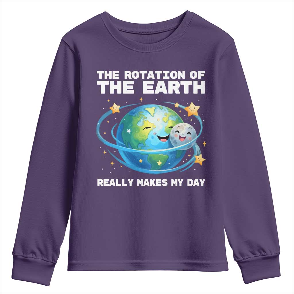 Teacher Earth Day Youth Sweatshirt Rotation of the Earth Makes My Day Science