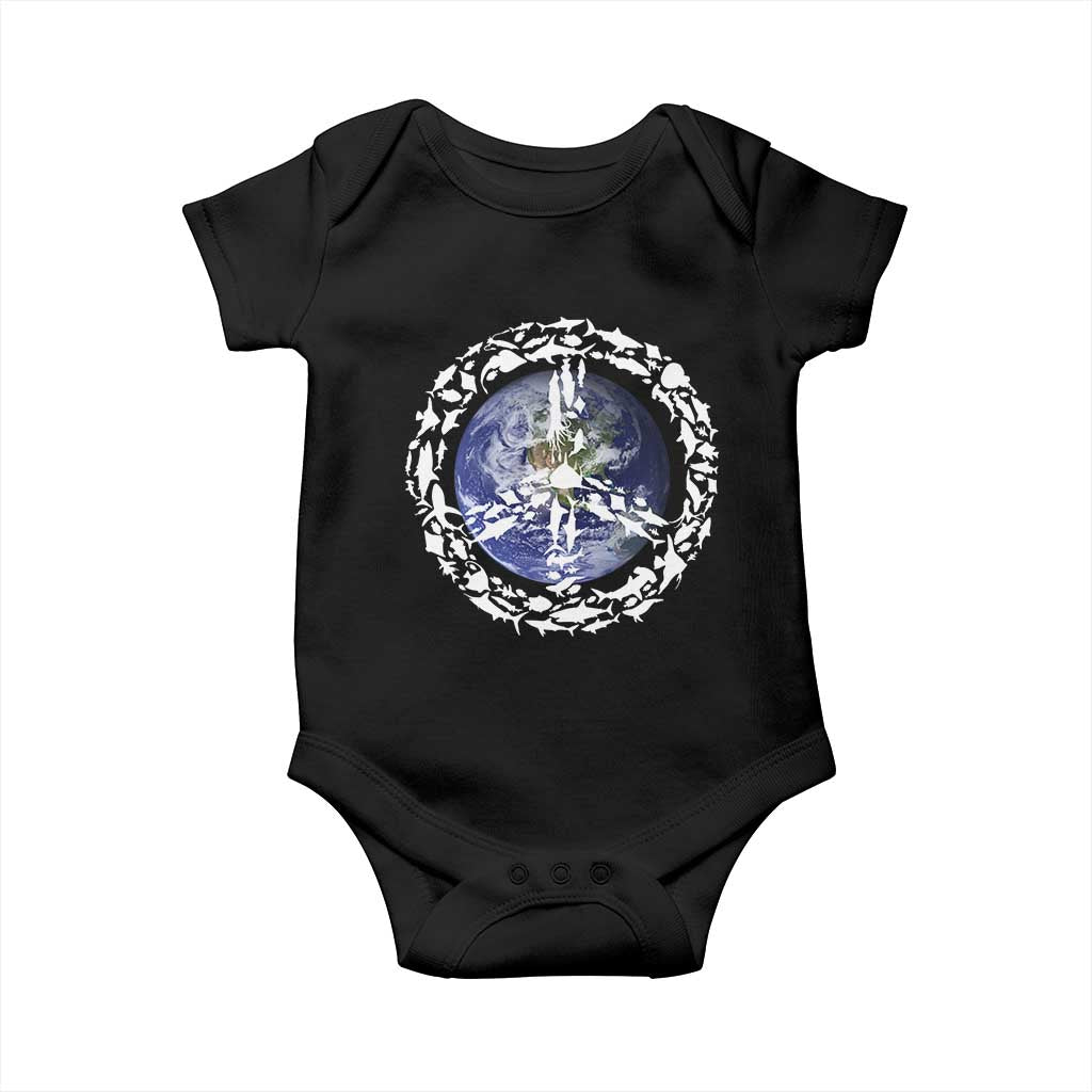 Earth Day Baby Onesie Save the Planet Peace Sign Positive Vibes