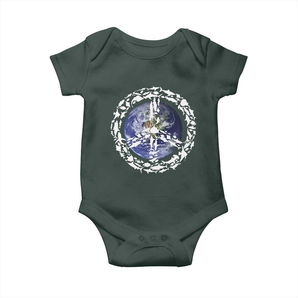 Earth Day Baby Onesie Save the Planet Peace Sign Positive Vibes