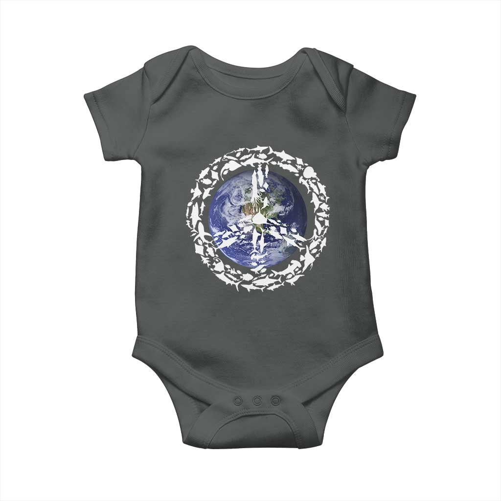 Earth Day Baby Onesie Save the Planet Peace Sign Positive Vibes