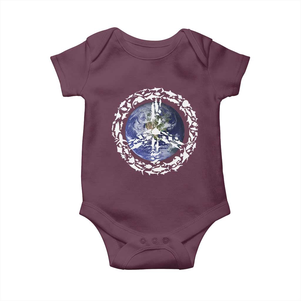 Earth Day Baby Onesie Save the Planet Peace Sign Positive Vibes