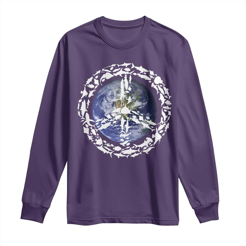 Earth Day Long Sleeve Shirt Save the Planet Peace Sign Positive Vibes