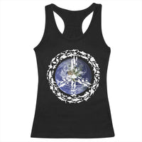 Earth Day Racerback Tank Top Save the Planet Peace Sign Positive Vibes
