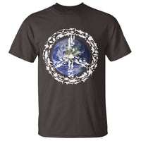 Earth Day T Shirt Save the Planet Peace Sign Positive Vibes