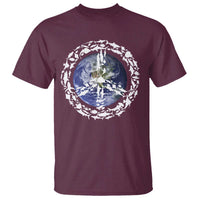 Earth Day T Shirt Save the Planet Peace Sign Positive Vibes