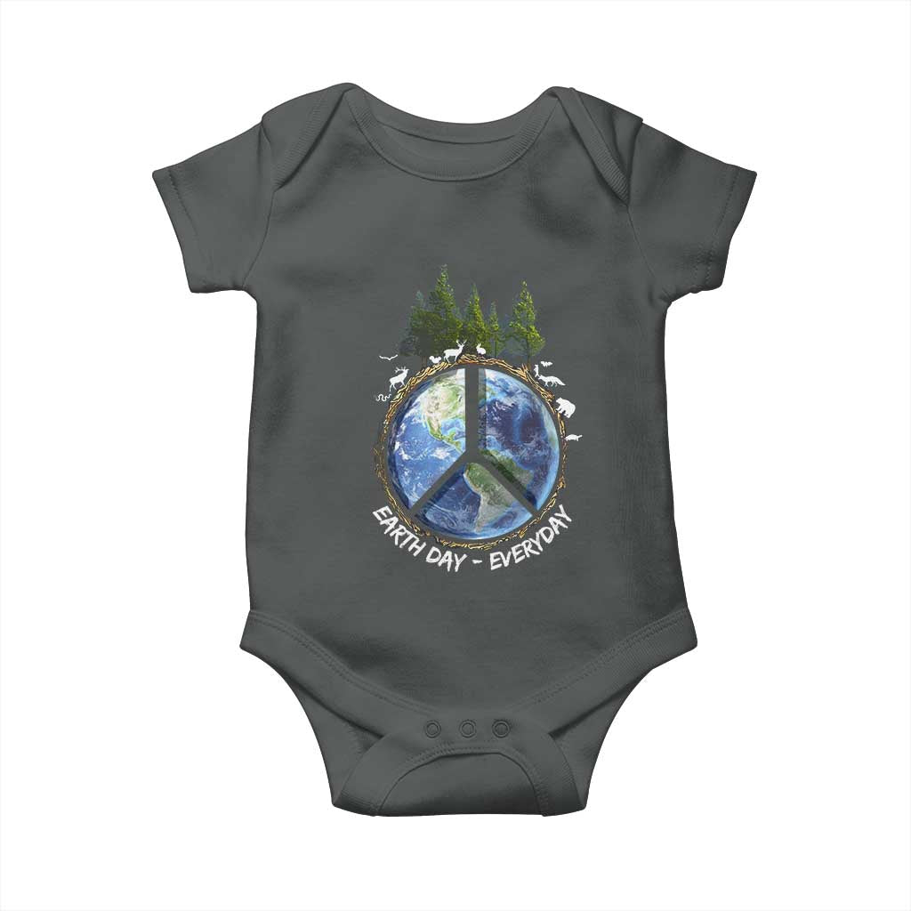 Earth Day Baby Onesie Everyday Peace Sign Positive Vibes