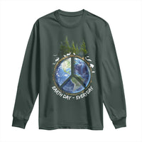 Earth Day Long Sleeve Shirt Everyday Peace Sign Positive Vibes