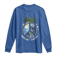 Earth Day Long Sleeve Shirt Everyday Peace Sign Positive Vibes