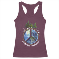 Earth Day Racerback Tank Top Everyday Peace Sign Positive Vibes