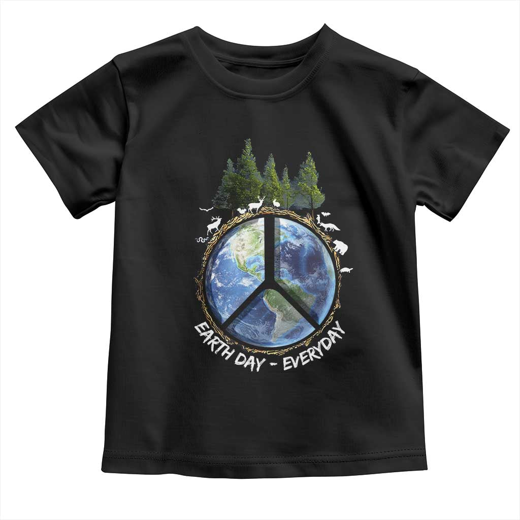 Earth Day Toddler T Shirt Everyday Peace Sign Positive Vibes