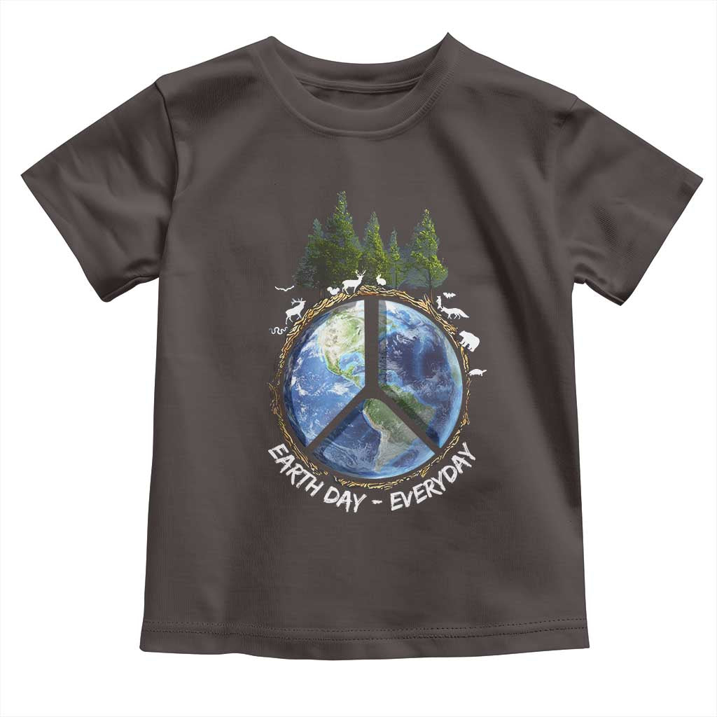 Earth Day Toddler T Shirt Everyday Peace Sign Positive Vibes