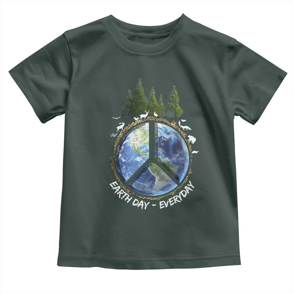 Earth Day Toddler T Shirt Everyday Peace Sign Positive Vibes