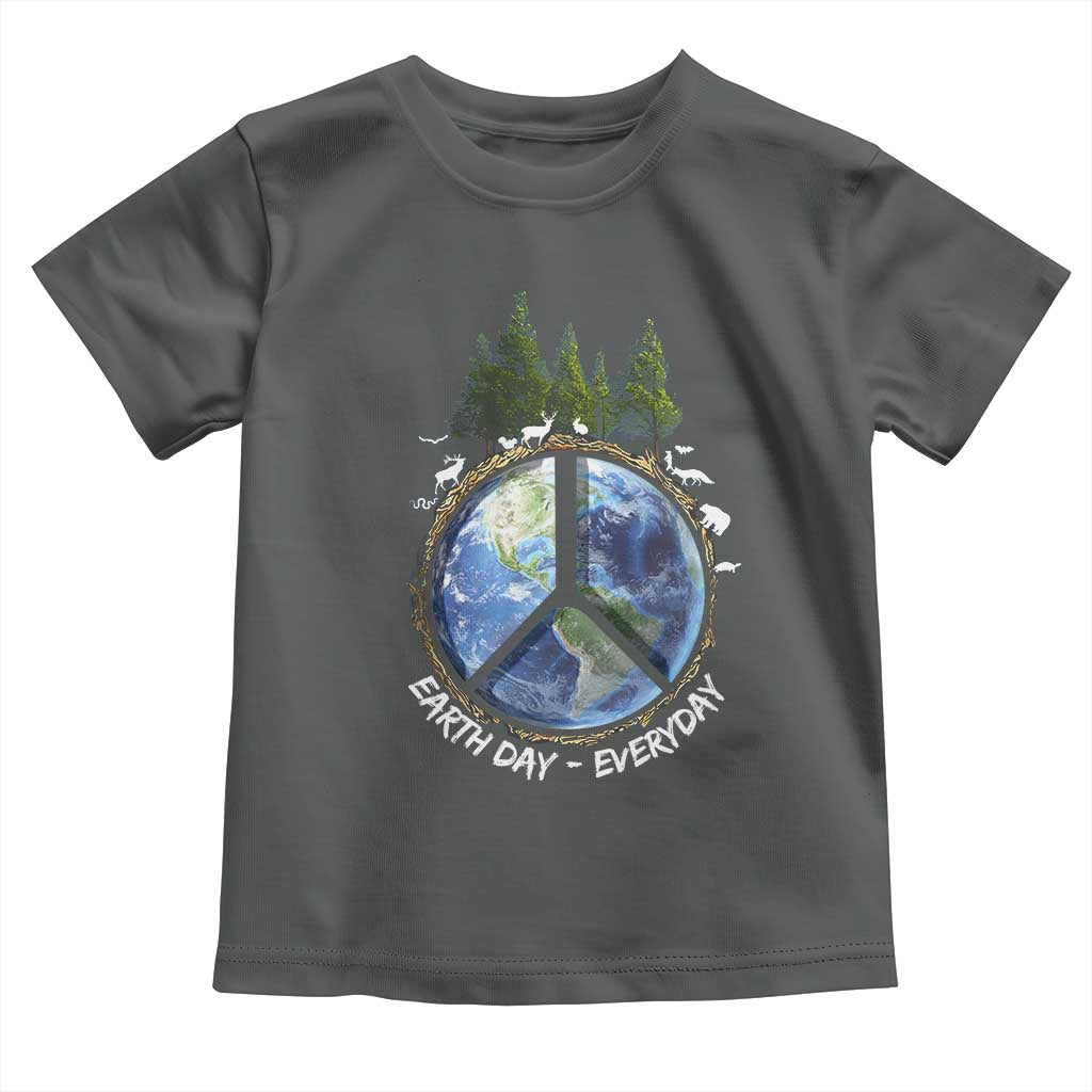Earth Day Toddler T Shirt Everyday Peace Sign Positive Vibes