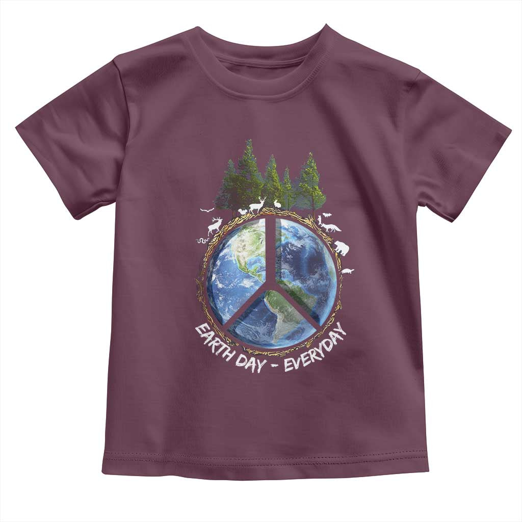 Earth Day Toddler T Shirt Everyday Peace Sign Positive Vibes