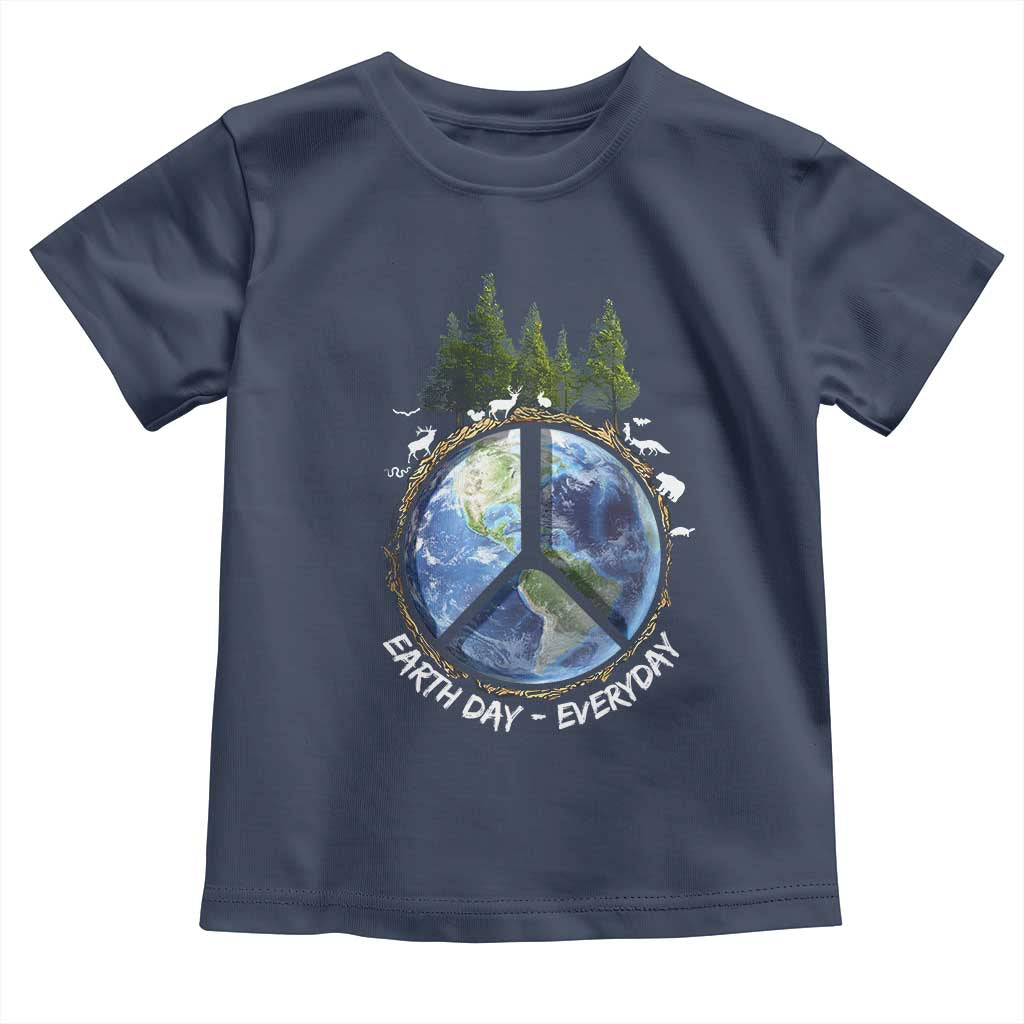 Earth Day Toddler T Shirt Everyday Peace Sign Positive Vibes