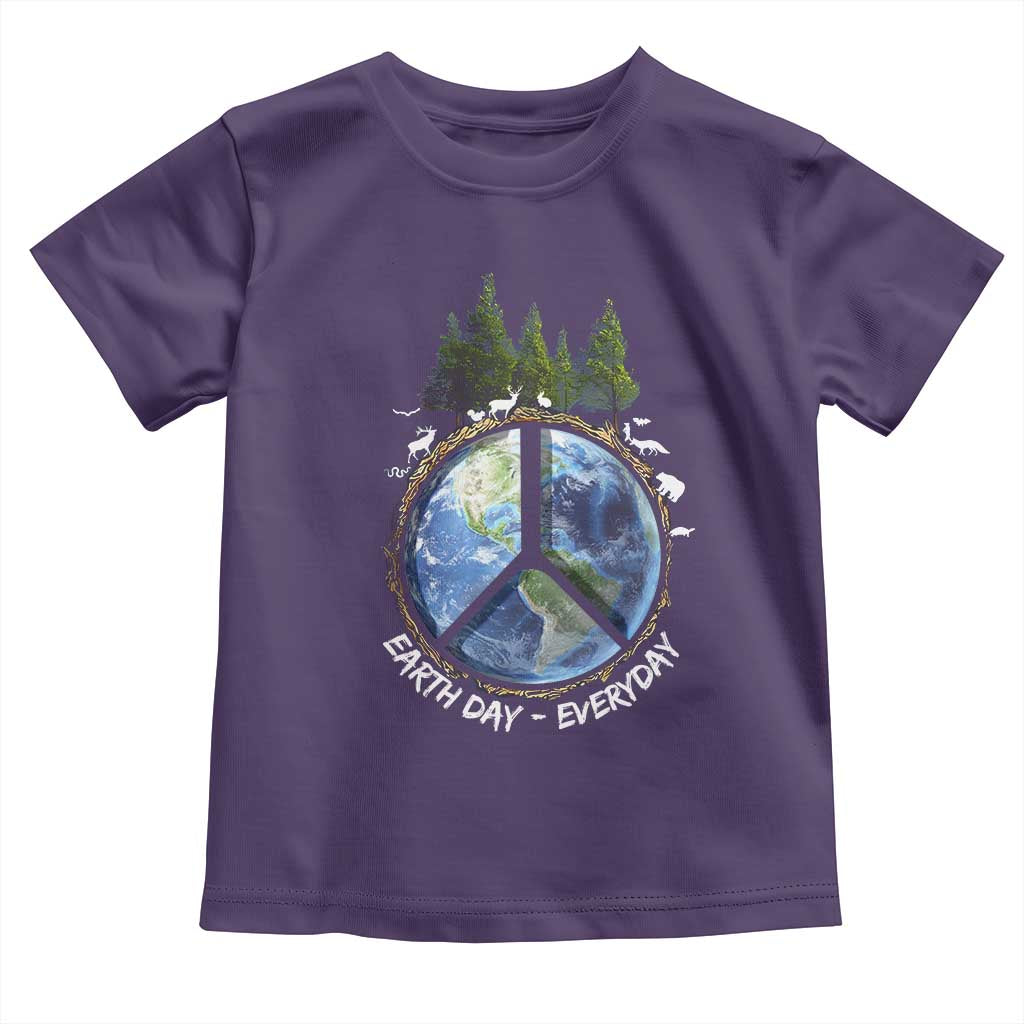Earth Day Toddler T Shirt Everyday Peace Sign Positive Vibes