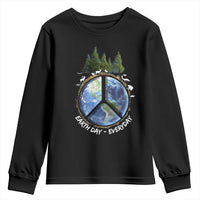 Earth Day Youth Sweatshirt Everyday Peace Sign Positive Vibes