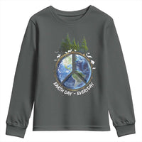 Earth Day Youth Sweatshirt Everyday Peace Sign Positive Vibes
