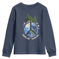 Earth Day Youth Sweatshirt Everyday Peace Sign Positive Vibes