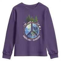 Earth Day Youth Sweatshirt Everyday Peace Sign Positive Vibes