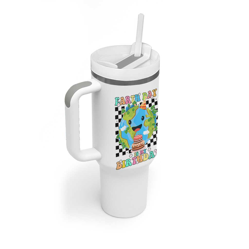 Earth Day Birthday Tumbler With Handle Its My Birthday April 22