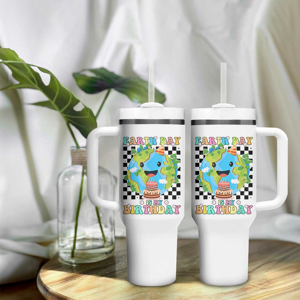 Earth Day Birthday Tumbler With Handle Its My Birthday April 22
